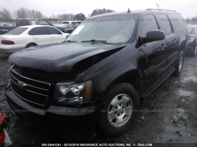 1GNSCJE0XCR147190 - 2012 CHEVROLET SUBURBAN C1500 LT BLACK photo 2