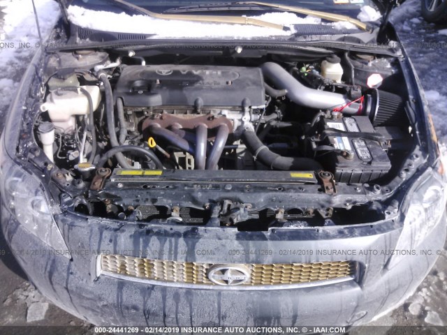 JTKDE177160110374 - 2006 TOYOTA SCION TC ნაცრისფერი ფოტო 10