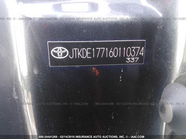 JTKDE177160110374 - 2006 TOYOTA SCION TC ნაცრისფერი ფოტო 9