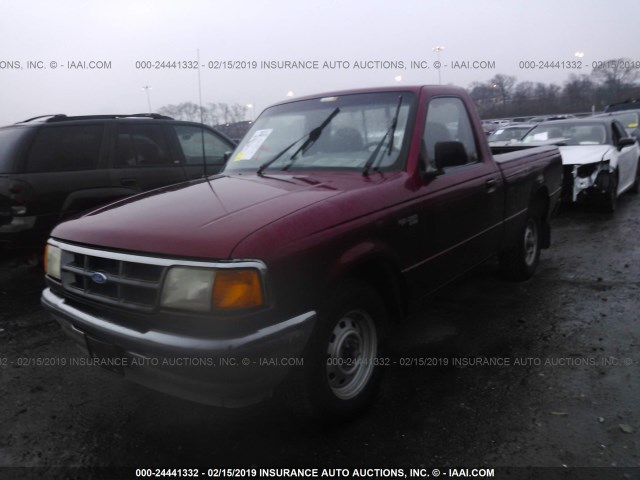 1FTCR10A3PUD23477 - 1993 FORD RANGER RED photo 2