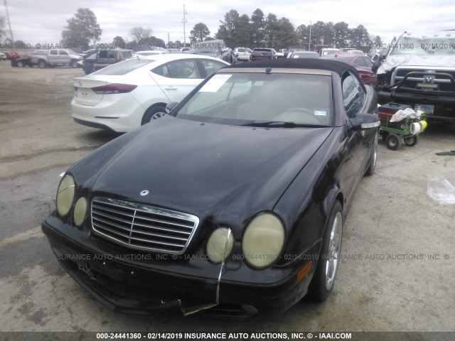 WDBLK70G61T086944 - 2001 MERCEDES-BENZ CLK 430 BLACK photo 2