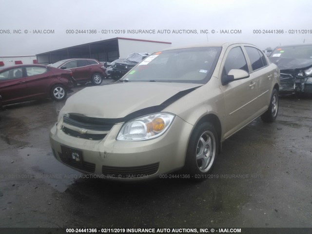 1G1AL55F577233596 - 2007 CHEVROLET COBALT LT GOLD photo 2