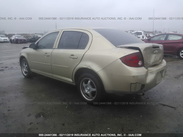 1G1AL55F577233596 - 2007 CHEVROLET COBALT LT GOLD photo 3