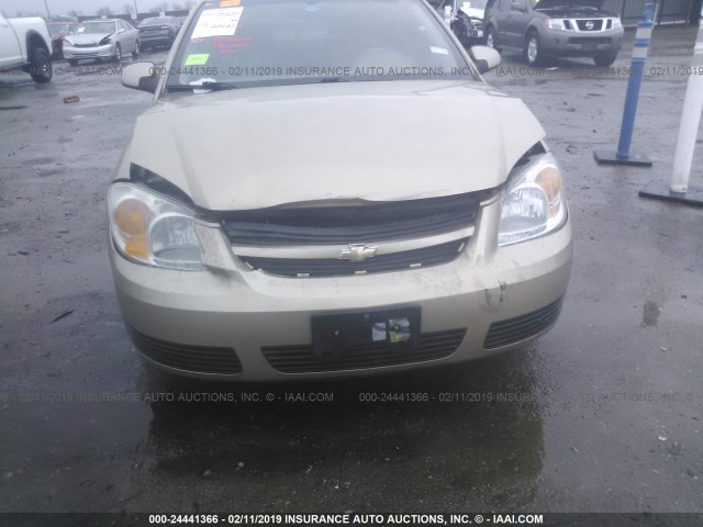 1G1AL55F577233596 - 2007 CHEVROLET COBALT LT GOLD photo 6