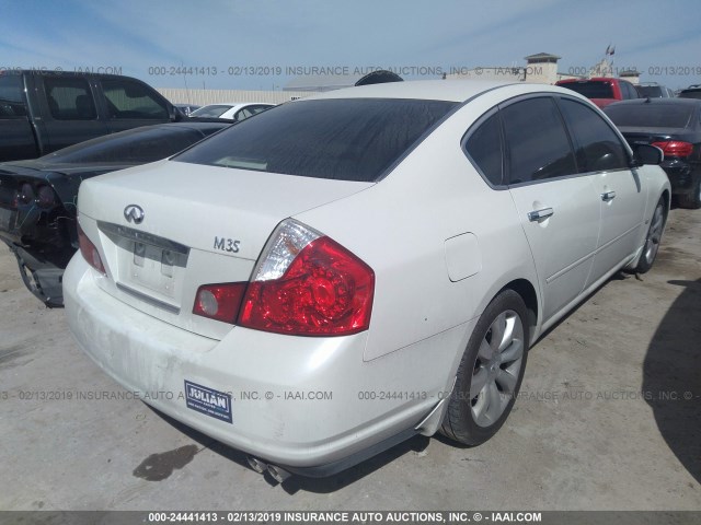 JNKAY01E47M300889 - 2007 INFINITI M35 SPORT WHITE photo 4