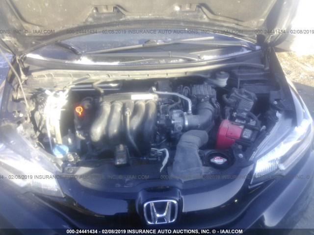 3HGGK5H56FM777358 - 2015 HONDA FIT LX BLACK photo 10