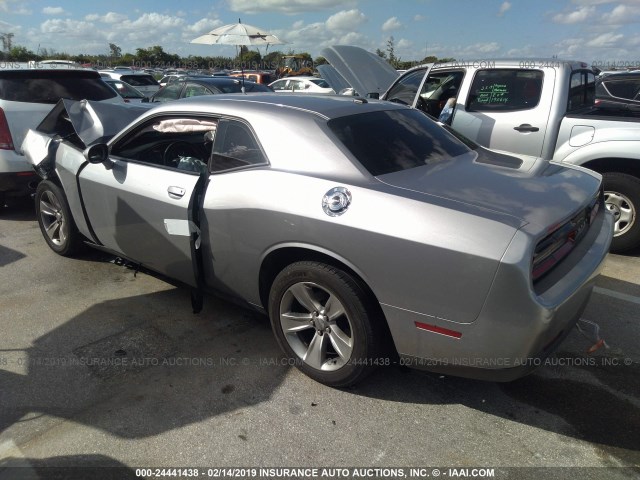 2C3CDZAG8FH719913 - 2015 DODGE CHALLENGER SXT SILVER photo 3