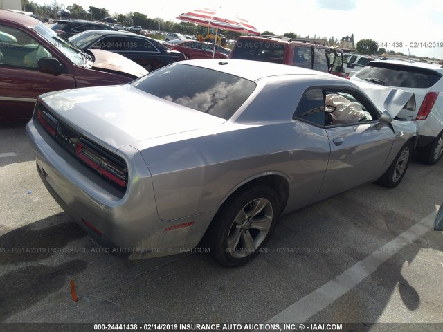 2C3CDZAG8FH719913 - 2015 DODGE CHALLENGER SXT SILVER photo 4