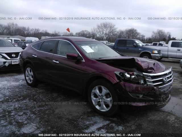 5J6TF2H5XAL014604 - 2010 HONDA ACCORD CROSSTOUR EXL MAROON photo 1