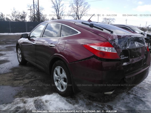 5J6TF2H5XAL014604 - 2010 HONDA ACCORD CROSSTOUR EXL MAROON photo 3