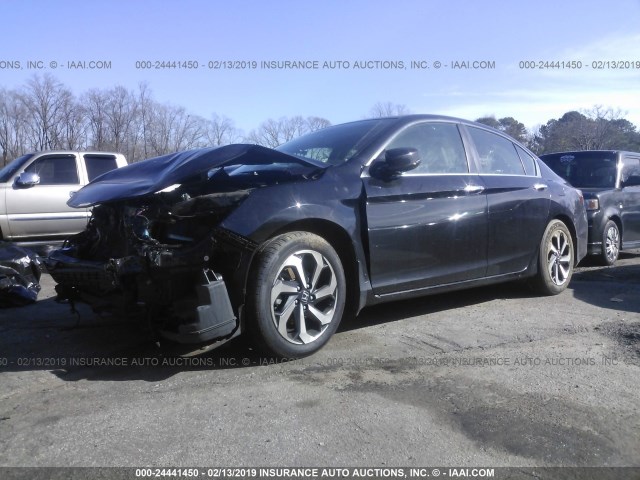 1HGCR2F84HA064593 - 2017 HONDA ACCORD EXL BLACK photo 2