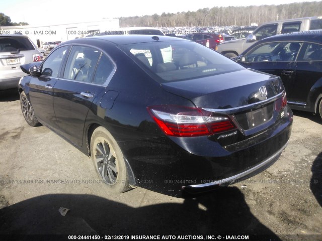 1HGCR2F84HA064593 - 2017 HONDA ACCORD EXL BLACK photo 3