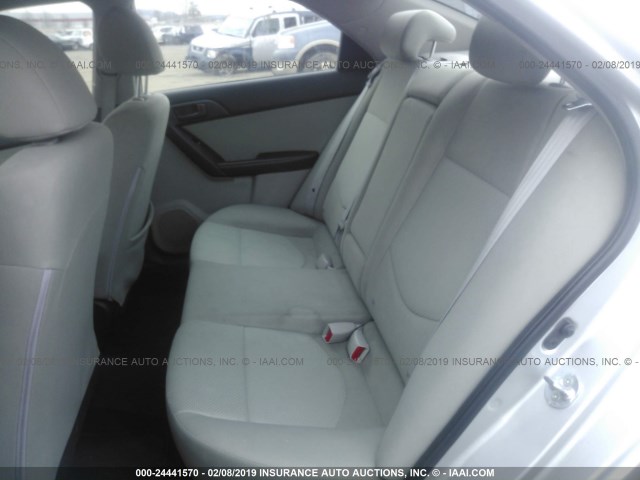 KNAFU4A26B5441981 - 2011 KIA FORTE EX SILVER photo 8