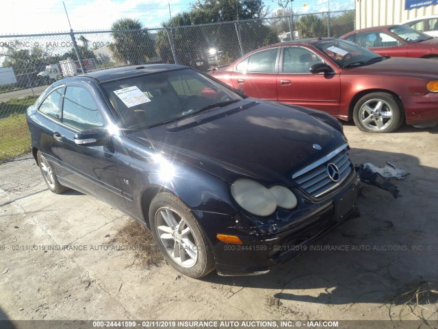 WDBRN40J63A453464 - 2003 MERCEDES-BENZ C 230K SPORT COUPE BLUE photo 1