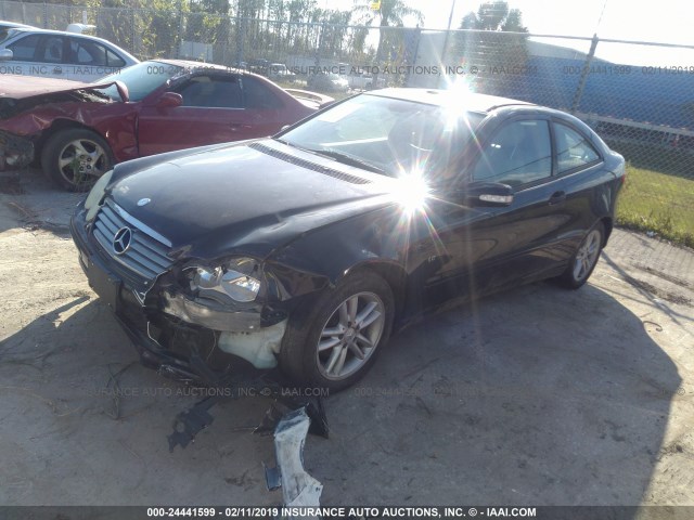 WDBRN40J63A453464 - 2003 MERCEDES-BENZ C 230K SPORT COUPE BLUE photo 2