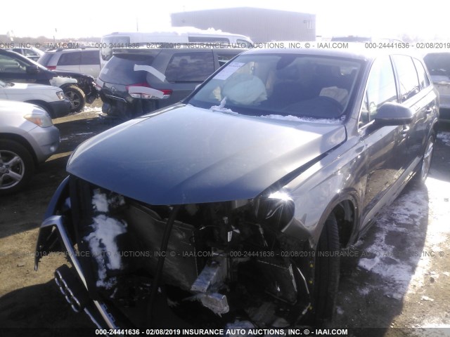 WA1VAAF75HD020756 - 2017 AUDI Q7 PRESTIGE GRAY photo 2