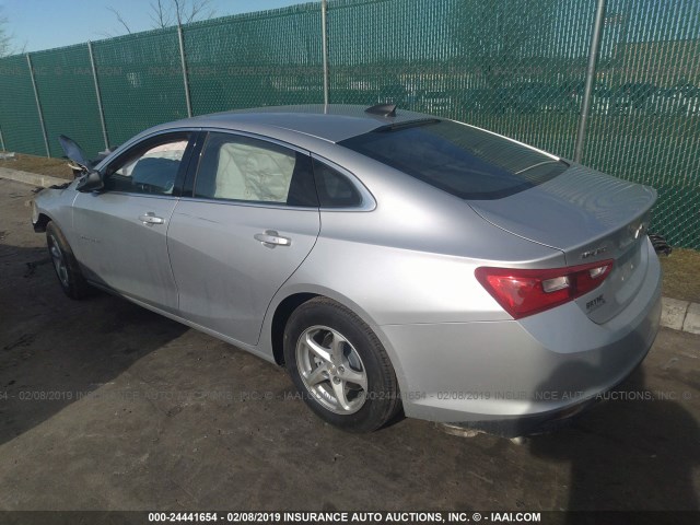 1G1ZB5ST9JF222548 - 2018 CHEVROLET MALIBU LS SILVER photo 3