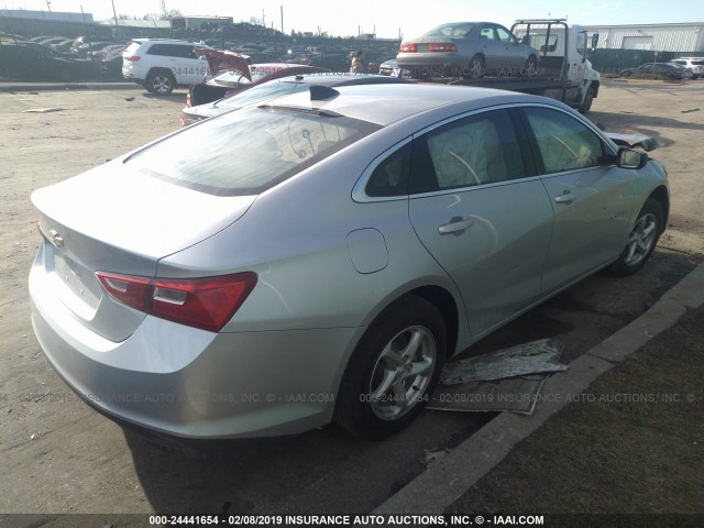 1G1ZB5ST9JF222548 - 2018 CHEVROLET MALIBU LS SILVER photo 4
