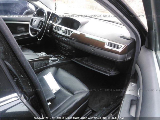 WBAHL83558DT14146 - 2008 BMW 750 I BLACK photo 5