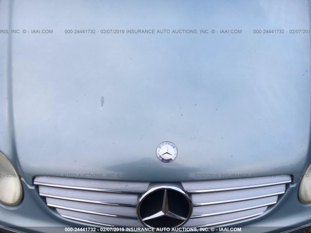 WDBTJ65J83F045637 - 2003 MERCEDES-BENZ CLK 320C Light Blue photo 10