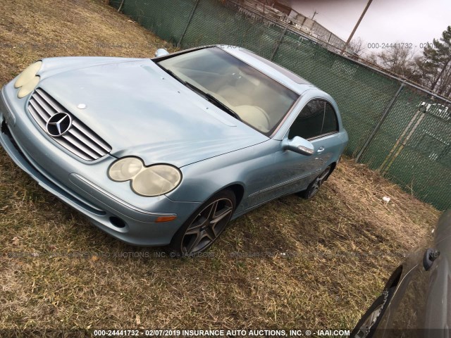 WDBTJ65J83F045637 - 2003 MERCEDES-BENZ CLK 320C Light Blue photo 2