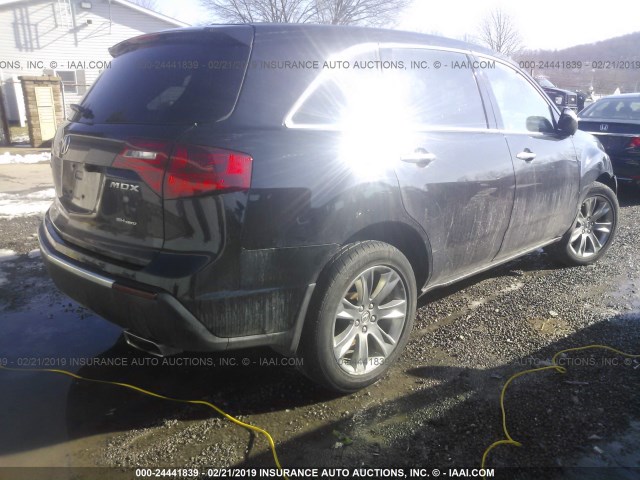 2HNYD2H56BH545888 - 2011 ACURA MDX ADVANCE BLACK photo 4