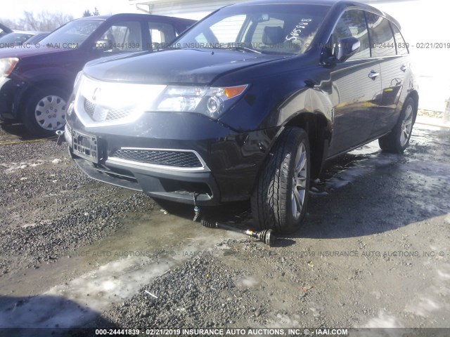 2HNYD2H56BH545888 - 2011 ACURA MDX ADVANCE BLACK photo 6