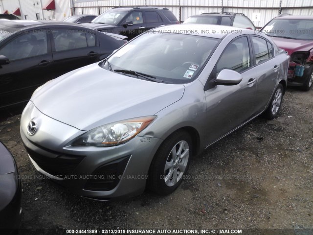 JM1BL1SF6A1330552 - 2010 MAZDA 3 I GRAY photo 2