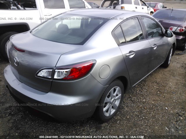 JM1BL1SF6A1330552 - 2010 MAZDA 3 I GRAY photo 4