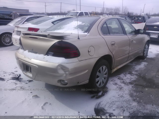 1G2NE52E55M123312 - 2005 PONTIAC GRAND AM SE GOLD photo 4