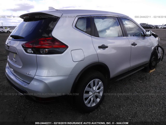 JN8AT2MV6HW010865 - 2017 NISSAN ROGUE S/SL/SV SILVER photo 4