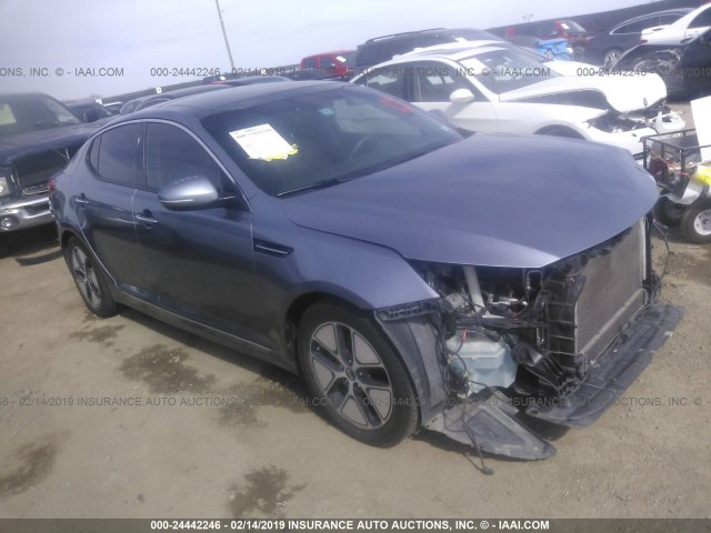 KNAGM4AD0C5010706 - 2012 KIA OPTIMA HYBRID GRAY photo 1