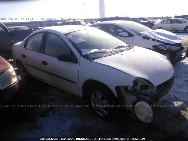 1B3ES26C35D112256 - 2005 DODGE NEON SE WHITE photo 1