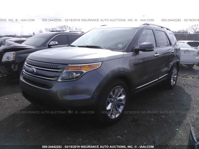 1FMHK7F82CGA46875 - 2012 FORD EXPLORER LIMITED GRAY photo 2