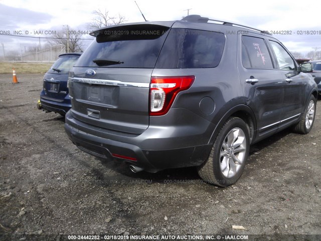 1FMHK7F82CGA46875 - 2012 FORD EXPLORER LIMITED GRAY photo 4