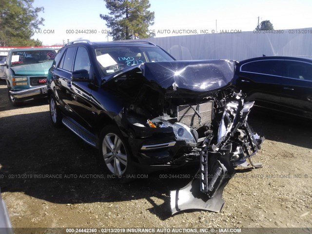 4JGDA5HB6CA032463 - 2012 MERCEDES-BENZ ML 350 4MATIC BLACK photo 1