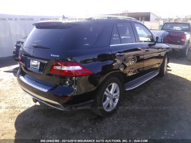 4JGDA5HB6CA032463 - 2012 MERCEDES-BENZ ML 350 4MATIC BLACK photo 4