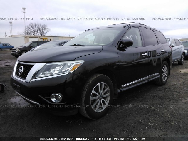 5N1AR2MM0EC688523 - 2014 NISSAN PATHFINDER S/SV/SL/PLATINUM BLACK photo 2