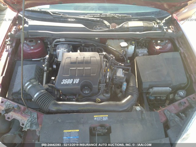 1G1ZT54845F295936 - 2005 CHEVROLET MALIBU LS SILVER photo 10