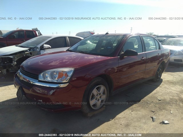 1G1ZT54845F295936 - 2005 CHEVROLET MALIBU LS SILVER photo 2