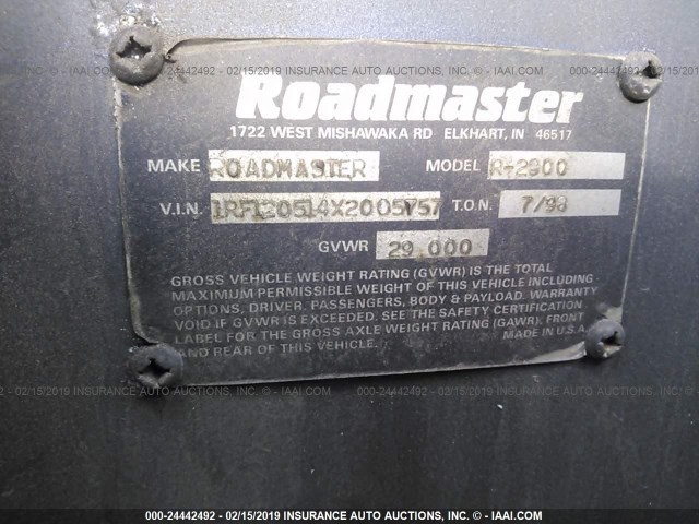 1RF120514X2005757 - 1999 ROADMASTER RAIL DYANASTER BLACK photo 9