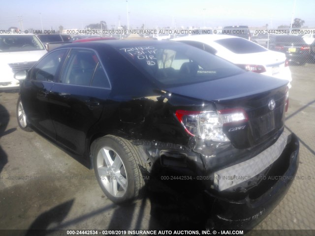4T1BF1FK0DU672107 - 2013 TOYOTA CAMRY L/SE/LE/XLE 黑色 照片 3