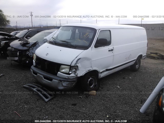 2B7HB11X4YK110302 - 2000 DODGE RAM VAN B1500 WHITE photo 2