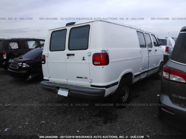 2B7HB11X4YK110302 - 2000 DODGE RAM VAN B1500 WHITE photo 4