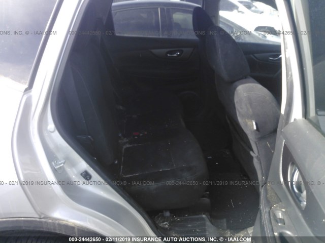 5N1AT2MM2GC864833 - 2016 NISSAN ROGUE S/SL/SV SILVER photo 8