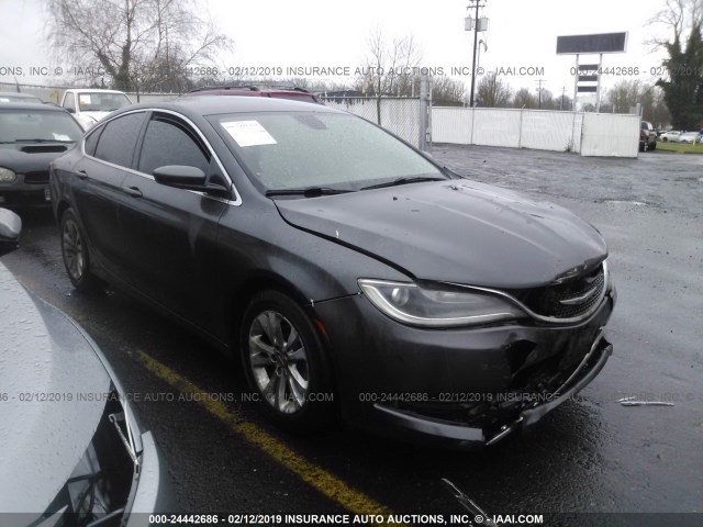 1C3CCCAB7FN665757 - 2015 CHRYSLER 200 LIMITED GRAY photo 1