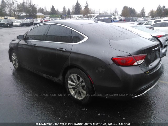 1C3CCCAB7FN665757 - 2015 CHRYSLER 200 LIMITED GRAY photo 3