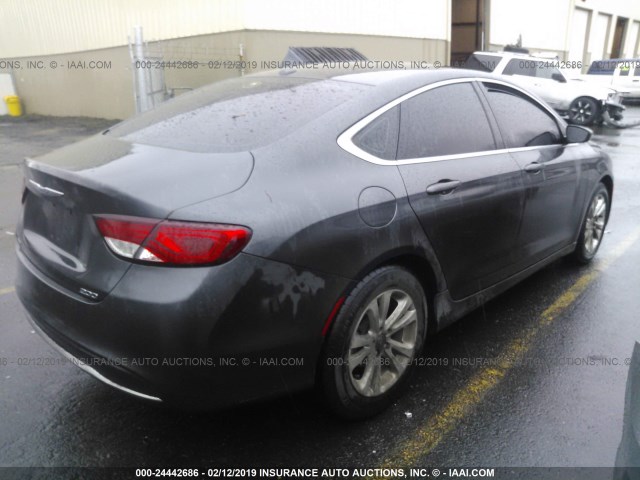 1C3CCCAB7FN665757 - 2015 CHRYSLER 200 LIMITED GRAY photo 4