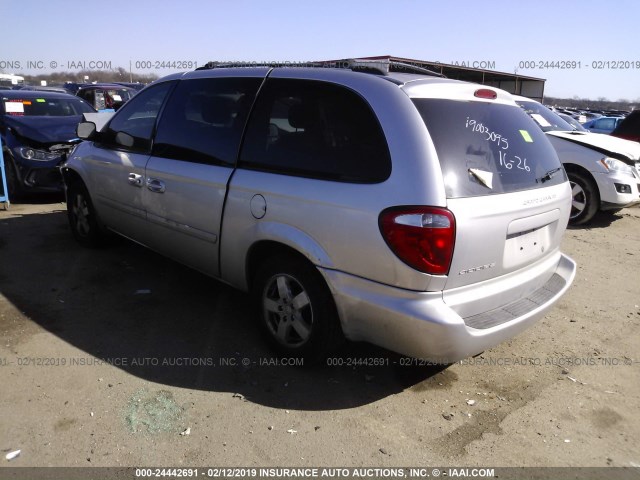 2D4GP44L47R320088 - 2007 DODGE GRAND CARAVAN SXT SILVER photo 3