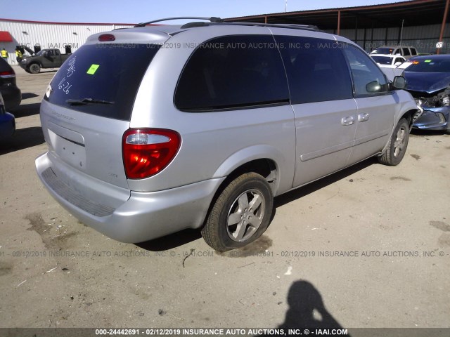 2D4GP44L47R320088 - 2007 DODGE GRAND CARAVAN SXT SILVER photo 4